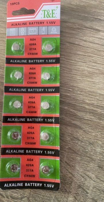 Baterie guzikowe Ag4 377a 10szt nowe 626 do zegarka na rękę