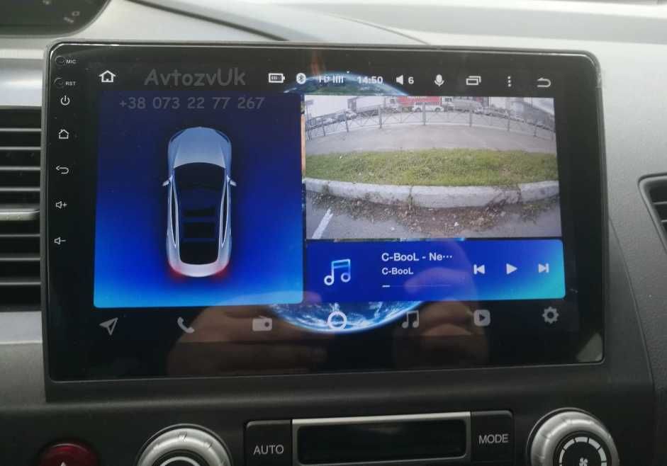 Android 14 HONDA Civic GPS USB Tesla Сивик 2 дин din CarPlay Магнитола