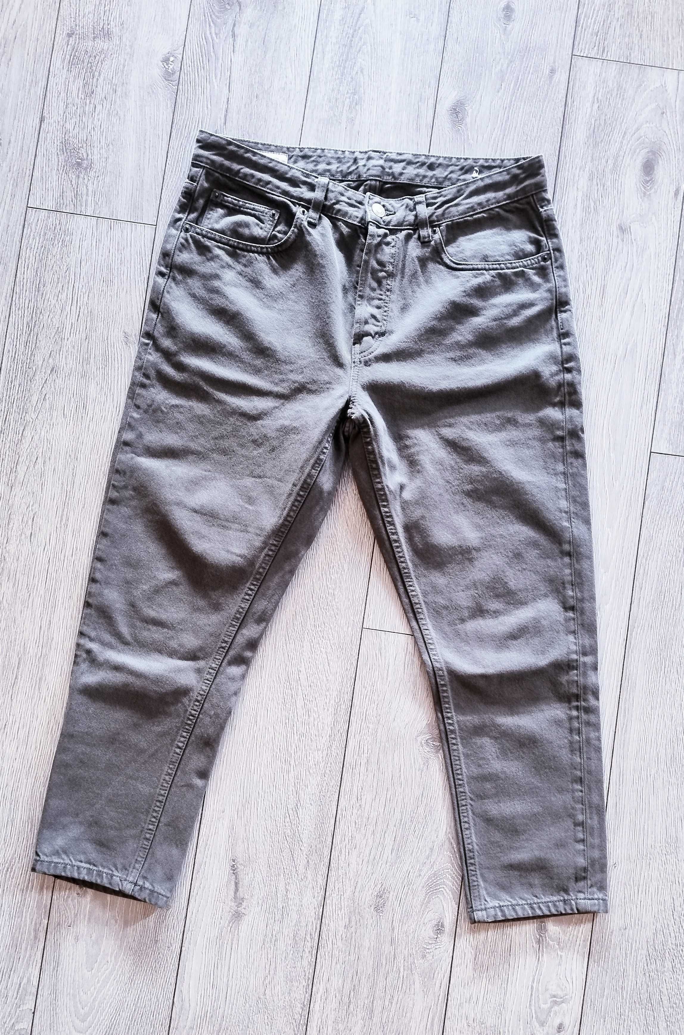 Zara spodnie jeansy męskie szare L/XL bawełna 100%