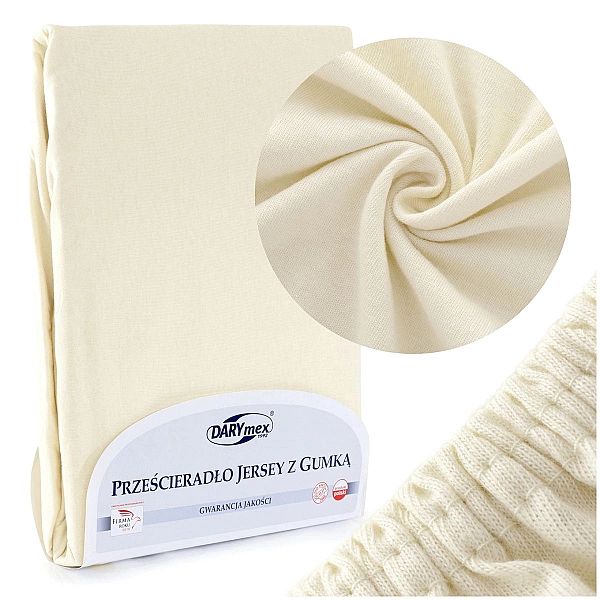 Prześcieradło z Gumką Dzianina Jersey Komfortowe Jednolite _D 60x120