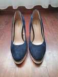 Sapatos camurça azuis senhora