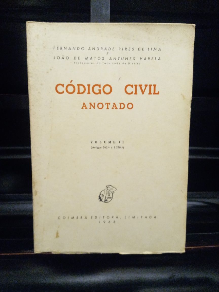 Código Civil anotado vol.ll Fernando Pires de Lima e João Ant. Varela