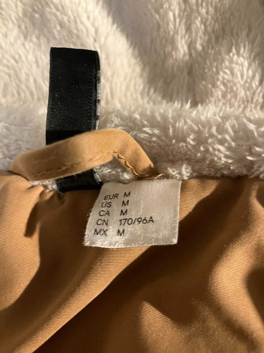Kurtka zimowa futro beżowa camel H&M