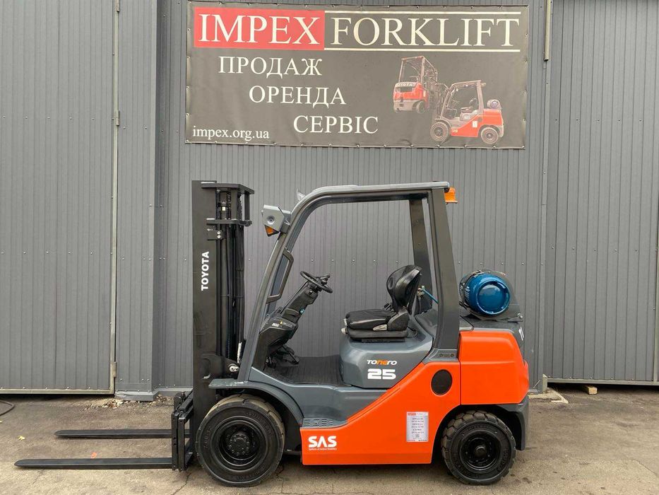 Газовий навантажувач TOYOTA 02-8FGF25, 2017рік, підйом-3.3м, погрузчик