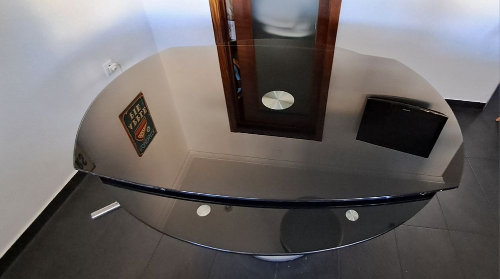 Mesa jantar vidro design italiano