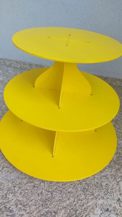 Prato de madeira Cake stand