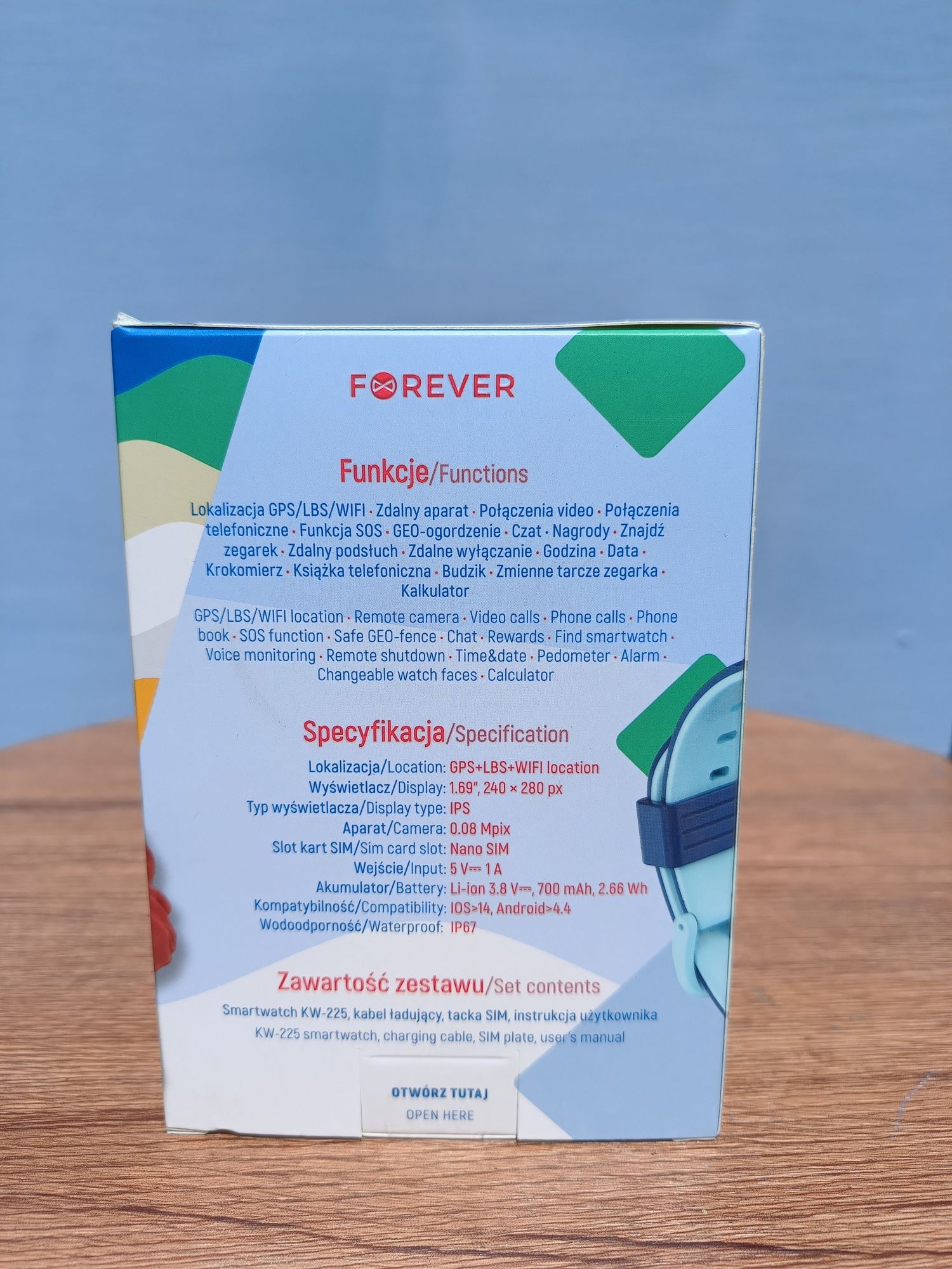 Forever Smartwatch dla dzieci niebieski

Lokalizacja GPS/LB/WIFI