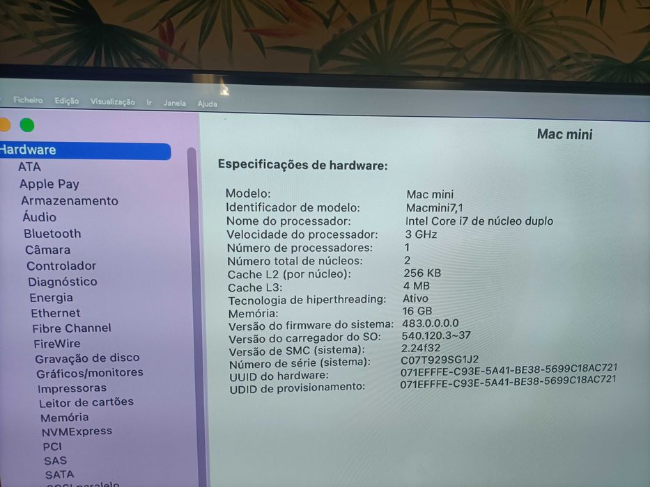 Mac mini core i7 RAM 16gb SSD 256gb