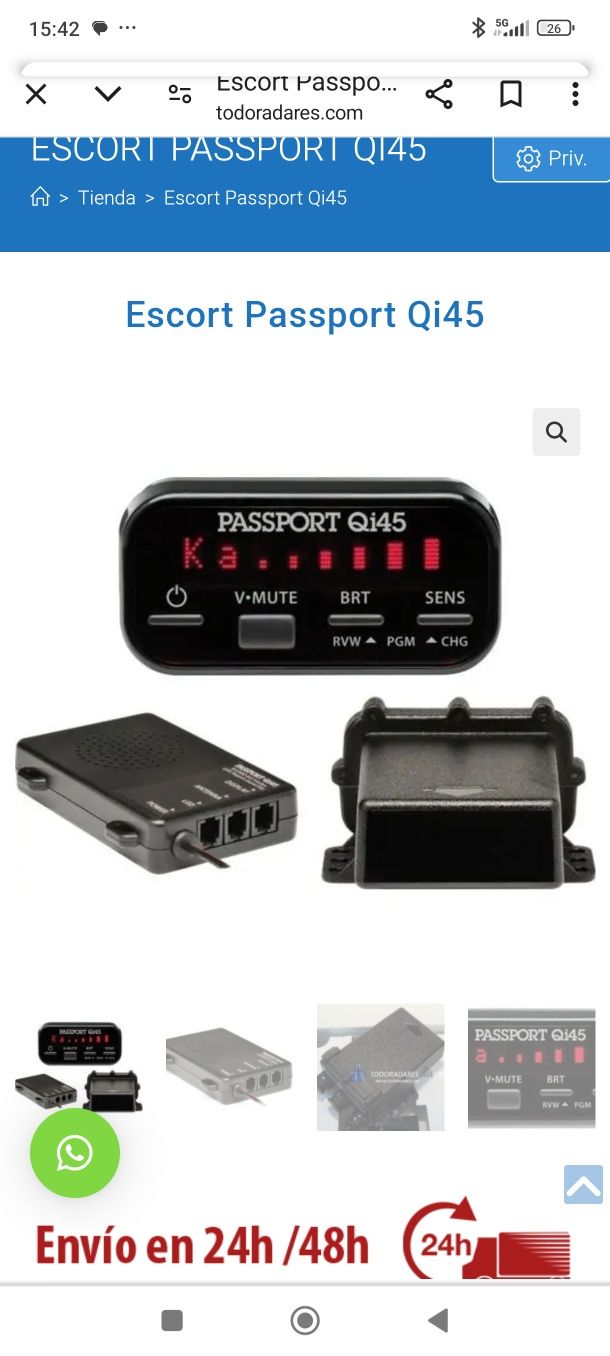 ESCORT PASSPORT Qi45 Euro antyradar