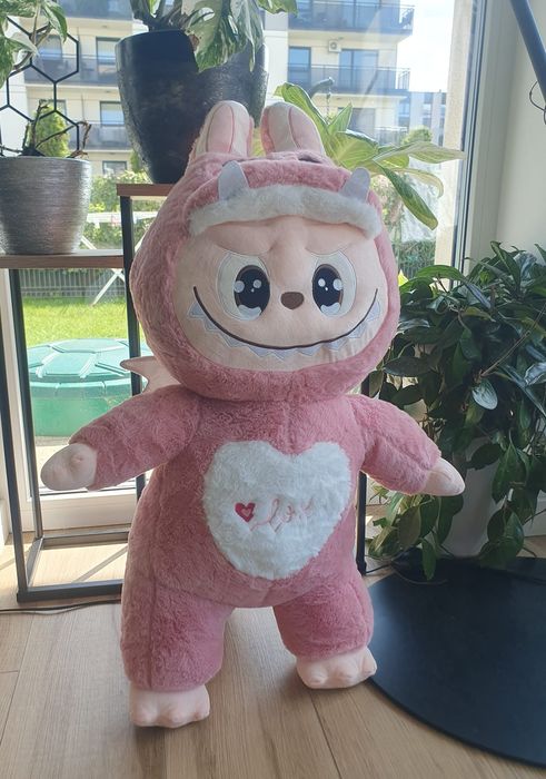 Labubu nowa ogromna przytulanka 70 cm skrzydła ogon maskotka misiek