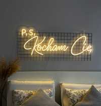 Neon P.S. Kocham Cię, neonowy napis, ledon