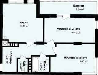 Продаж 2 кім квартири 75,7 м. кв, ЗАБУДОВНИК City Lviv Development