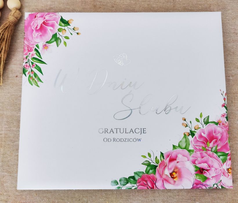 NOWA Pamiątka książka Gratulacje od rodziców, ślub, wesele