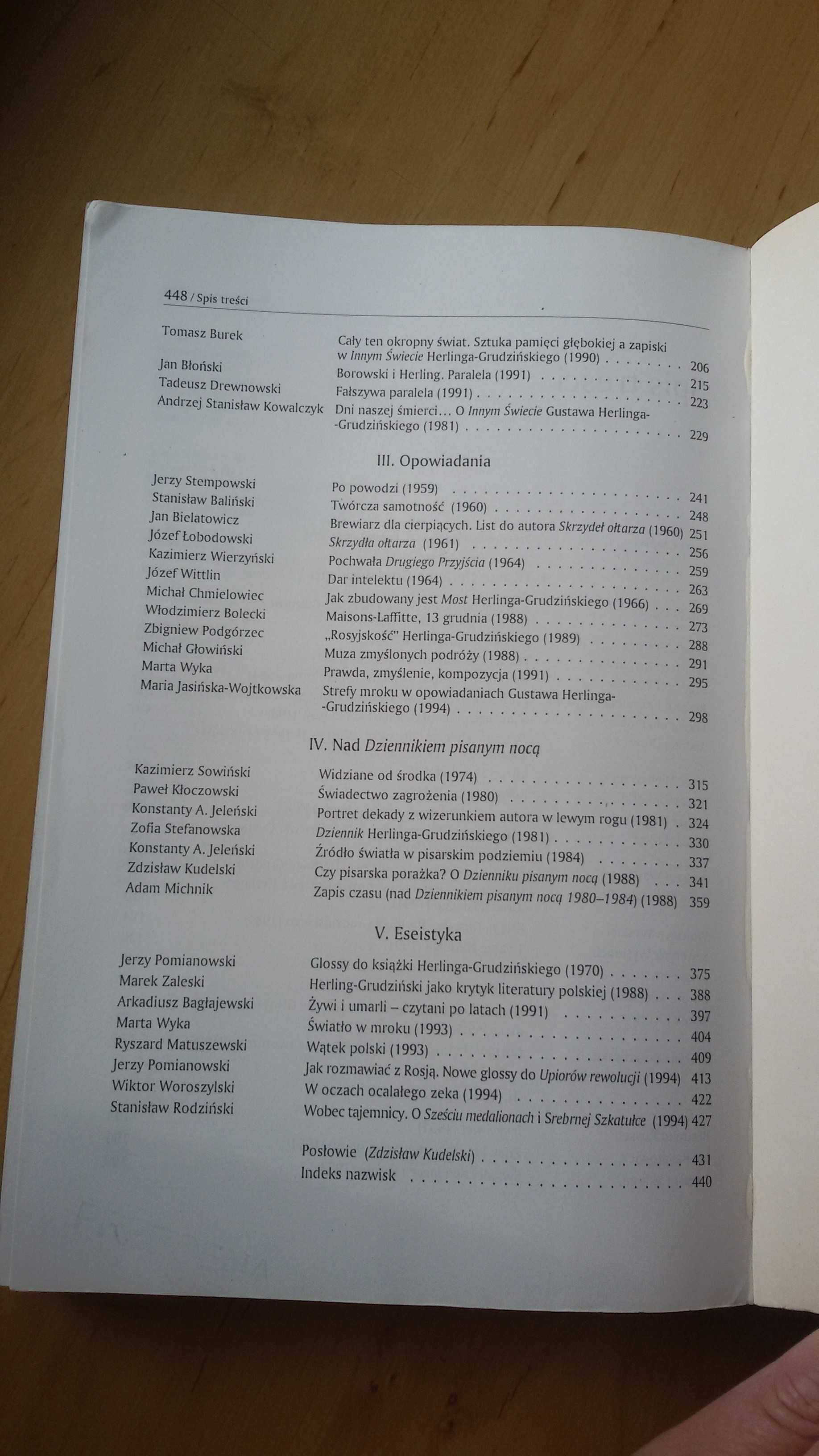 Herling - Grudziński i Krytycy Antologia Tekstów