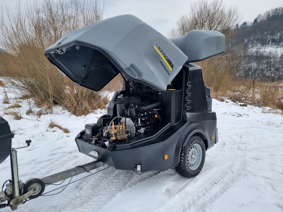 Kaercher Myjka na przyczepie Karcher HDS 17/20 DeTr1 2w1 czyszczenie parą i mycie gorącą wodą prekonfigurowana maszyna z Norwegii jak nowa  Unikatowy model 294mtg silnik Yanmar 3cyl. 2018r praca-2lance 250 bar