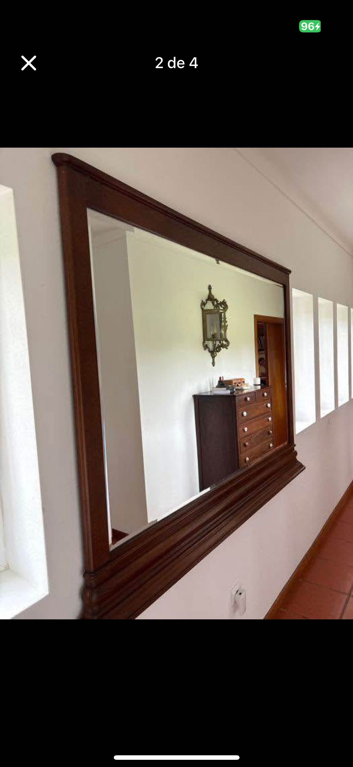Espelho de madeira maciça Paços de Ferreira