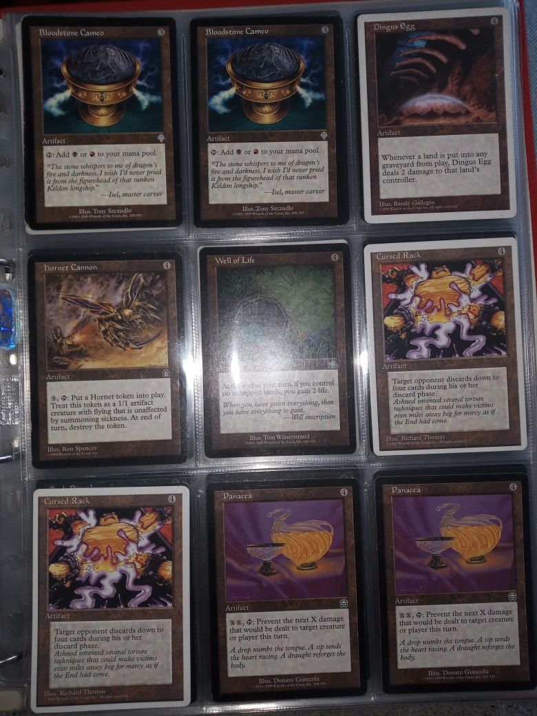 Karty Magic: The Gathering - 32 artefakty same stare edycje