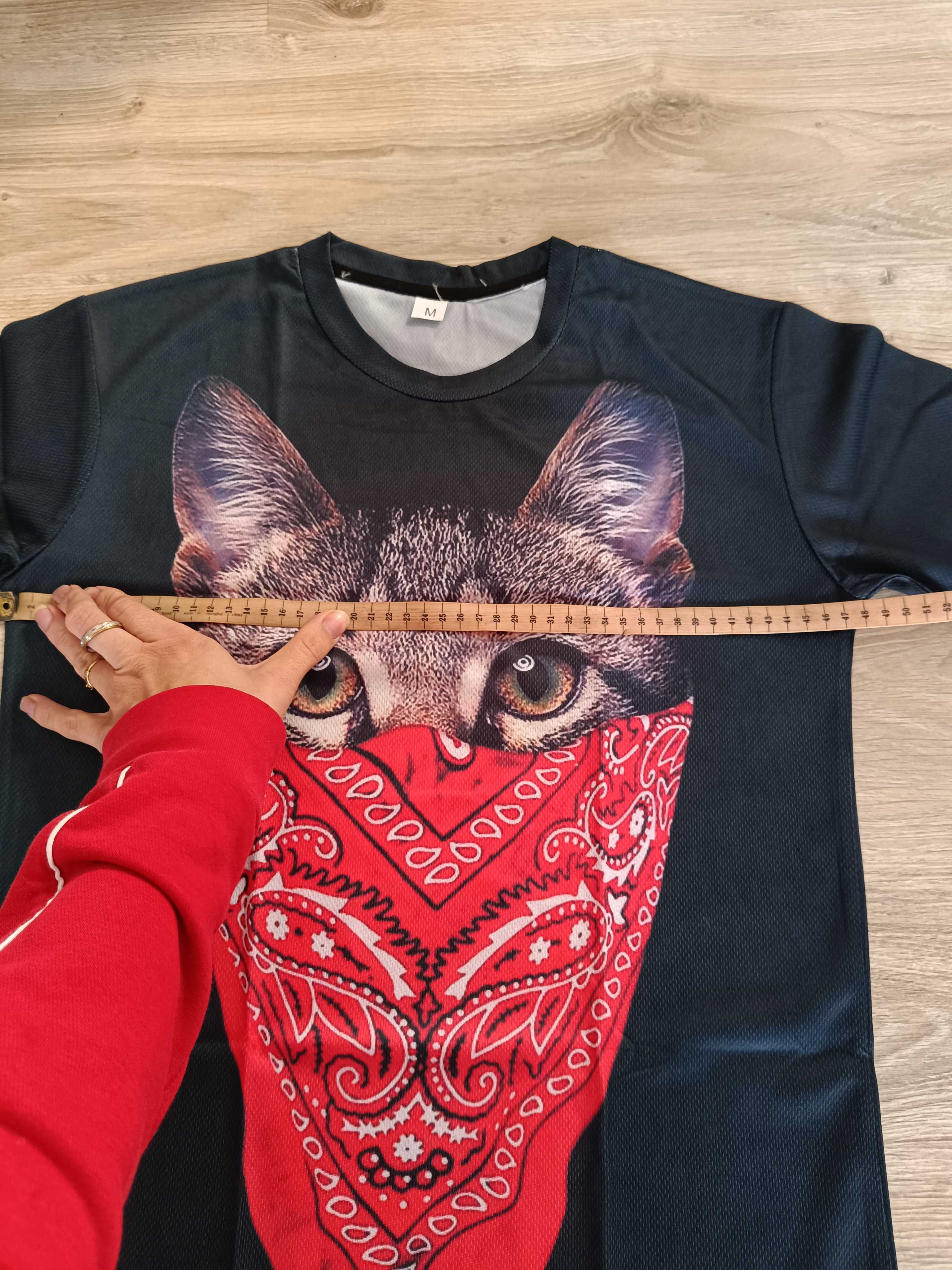 Koszulka damska t-shirt wzór 3D kot kotek
