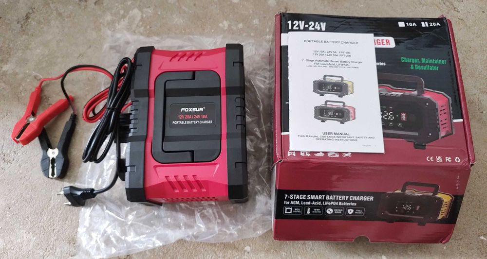 Зарядное устройство аккумулятор 12V 20A 24V 10A Gel LiFePO4 Charger