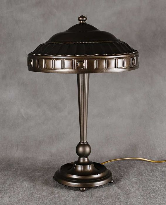 Klasyczna lampa biurkowa z mosiądzu – Art Deco, I poł. XX w.