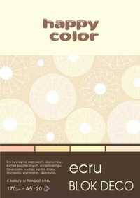 Blok A5/20K Deco Ecru 170g HAPPY COLOR