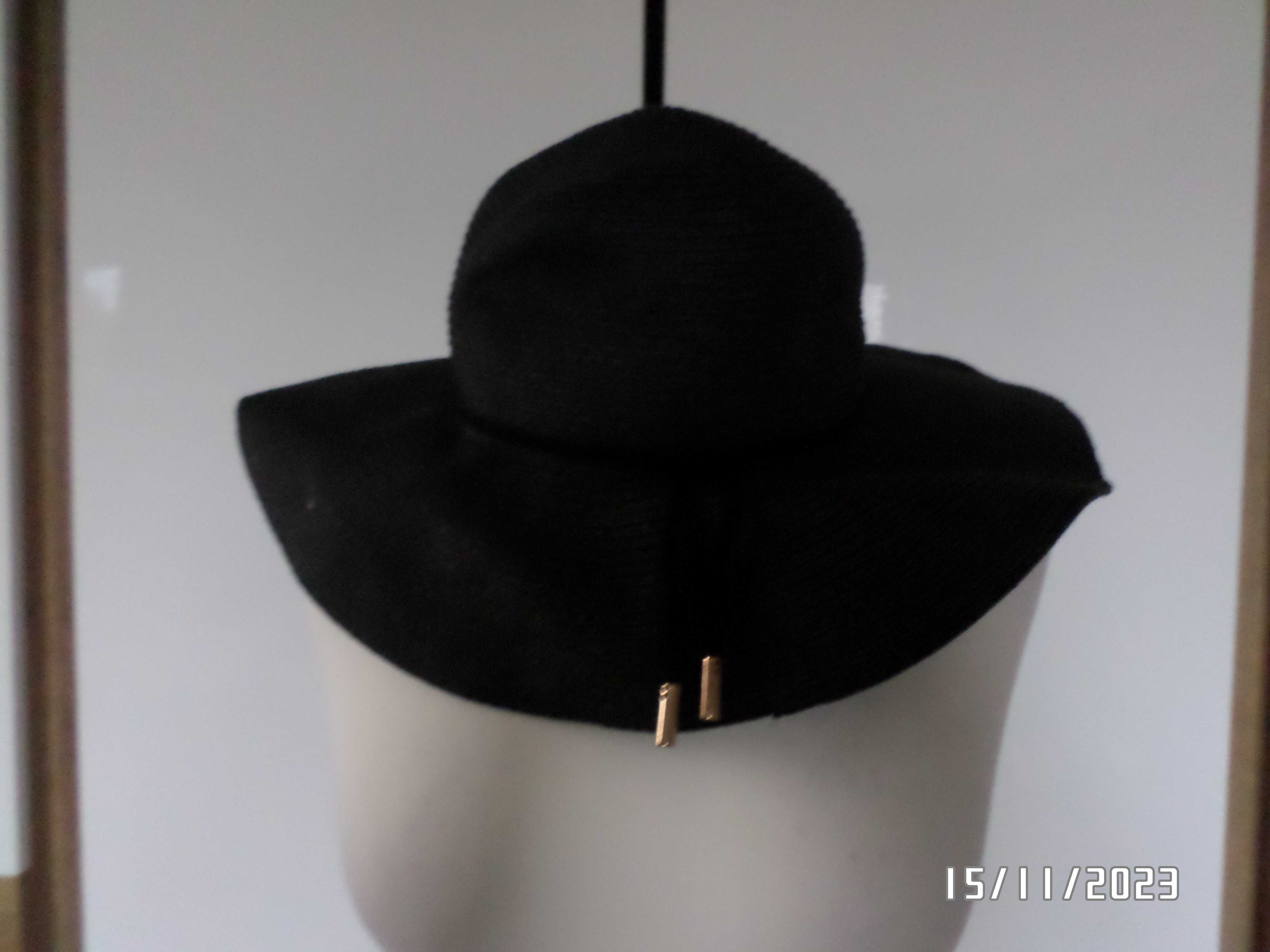 kapelusz damski-H&M-56-M-czarny