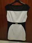 Vestido M preto e branco