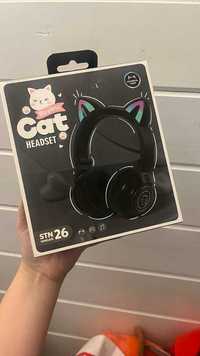 Навушники бездротові STN-26 Чорні з котячими вушками