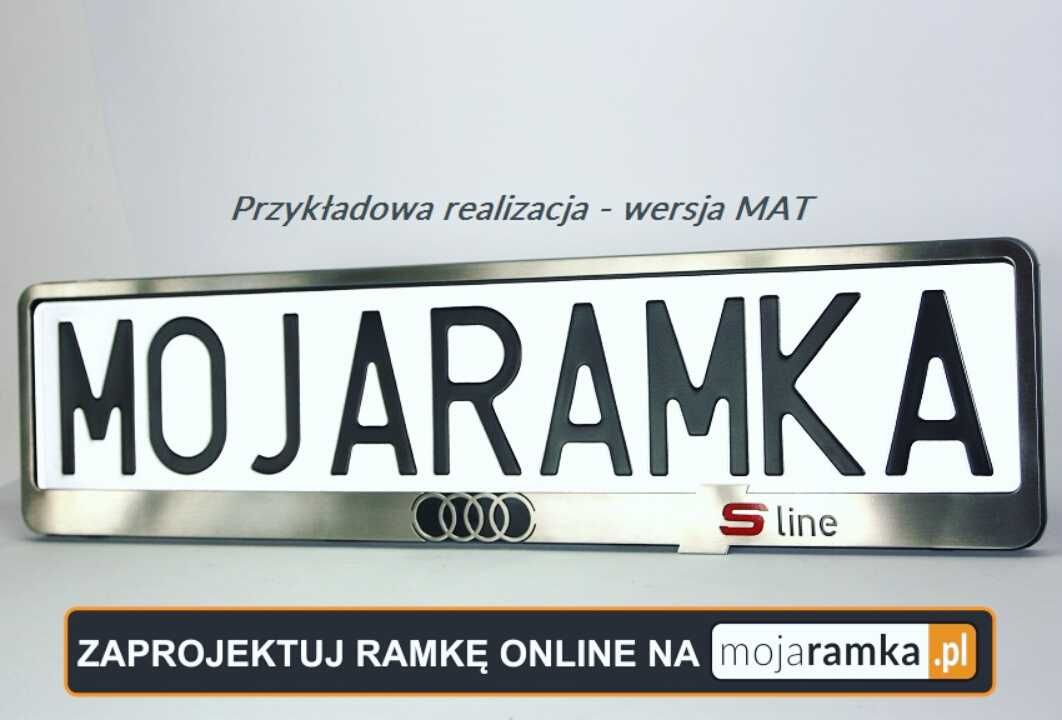 Ramka METAL do tablicy rejestracyjnej DODAJ NAPIS! na pod rejestracje