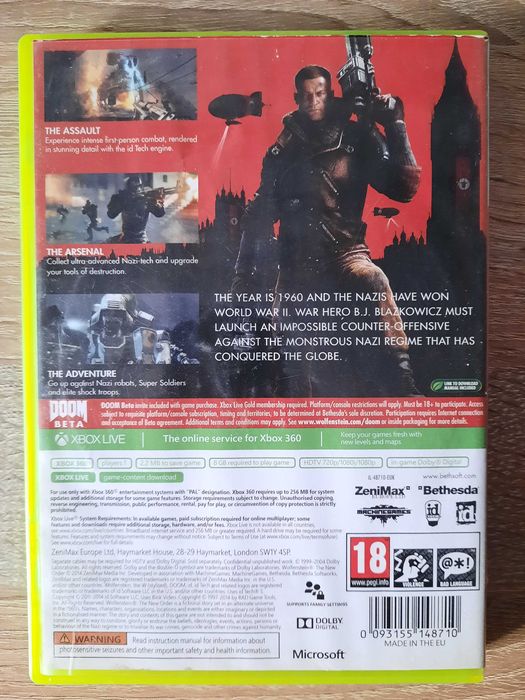 Wolfenstein: The New Order Xbox 360