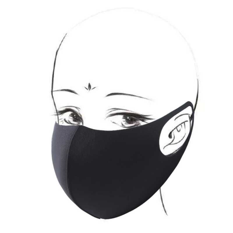 Maska maseczka ochronna na twarz czarna wielorazowa