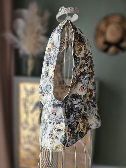 Wyjatkowa Kamizelka damska Rozmiar xL/ L Bawełna Grubsza Floral Print