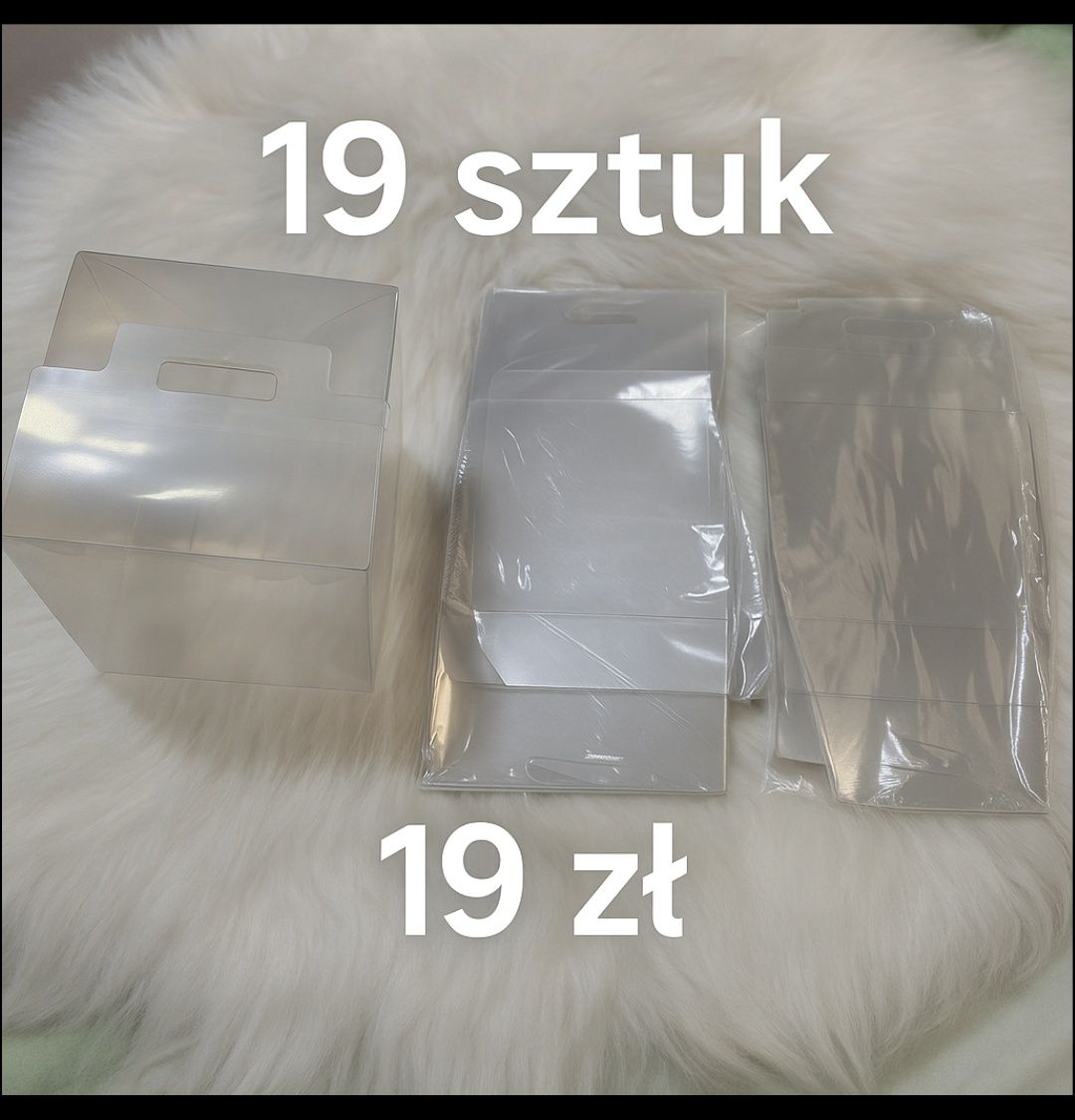 Przezroczyste pudełka do samodzielnego złożenia 10x10x10