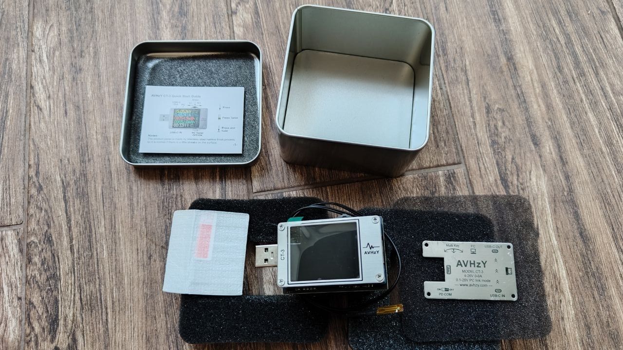 AVHzY CT-3 USB 3.1 Вимірювач потужності Тестер Мультиметр Навантаження