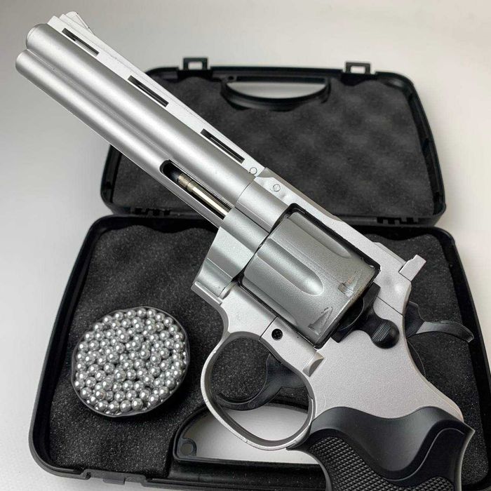 Дитячий іграшковий револьвер S&W з кульками гільзами пульках для дітей