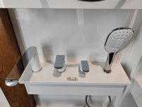 Omnires Sacramento bateria wannowa 4-otworowa chrom/biały SC2332CRB