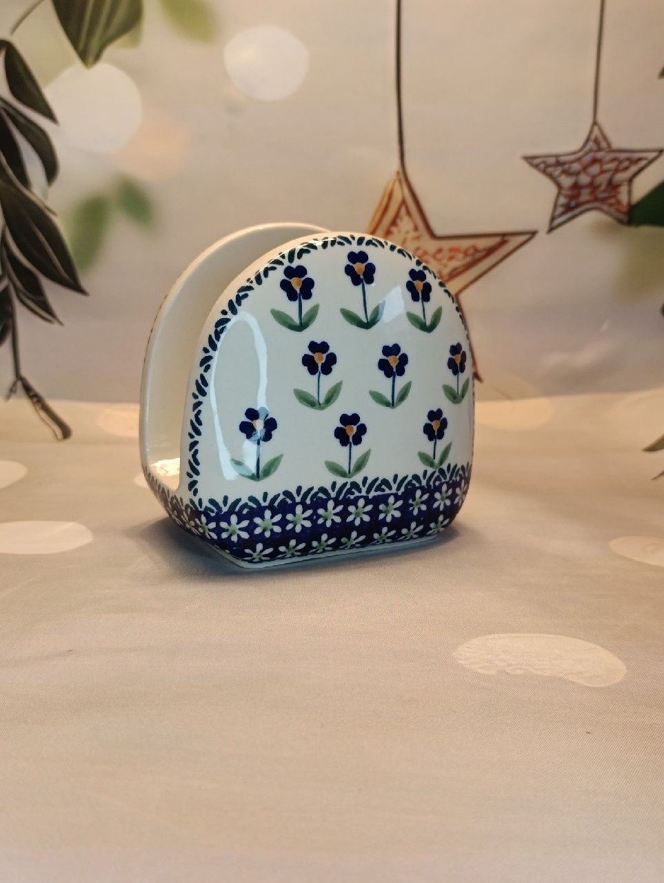 *Serwetnik ceramiczny wysoki Bolesławiec stojak ceramika Bolesławiec