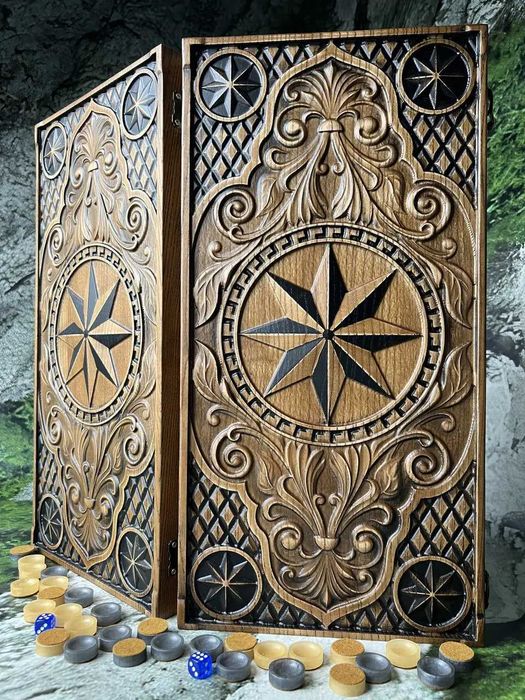 Єлітні Нарди з дерева від виробника з унікальним та якісним різбленням