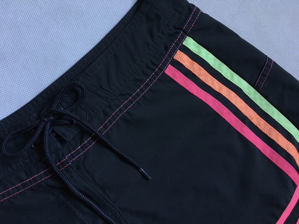 Adidas krótkie spodenki szorty 38 S/M grafit neon plażowe kąpielowe