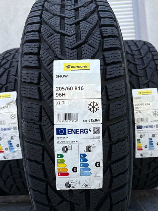 Zimowa 205/60R16 Kormoran SNOW prod. 2025 rok D,C,72db gwarancja 5 lat