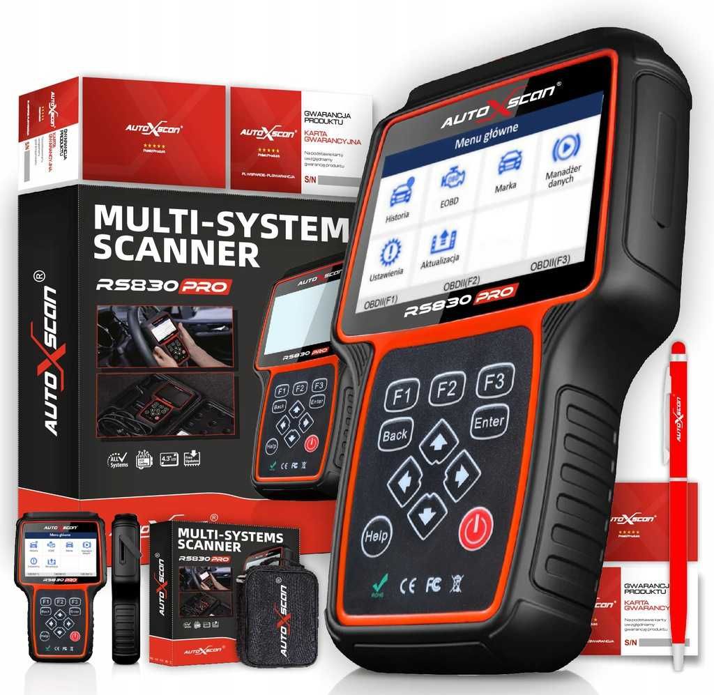 Tester diagnostyczny  AUTOXSCAN RS830 PRO - 2 marki