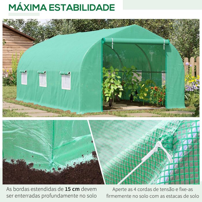 Estufa de Túnel de Jardim (Vários Tamanhos) NOVAS! Entrega Grátis