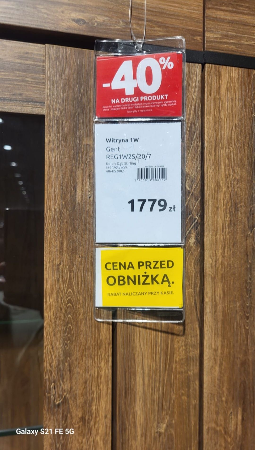 Regał Gent BRW z oświetleniem
