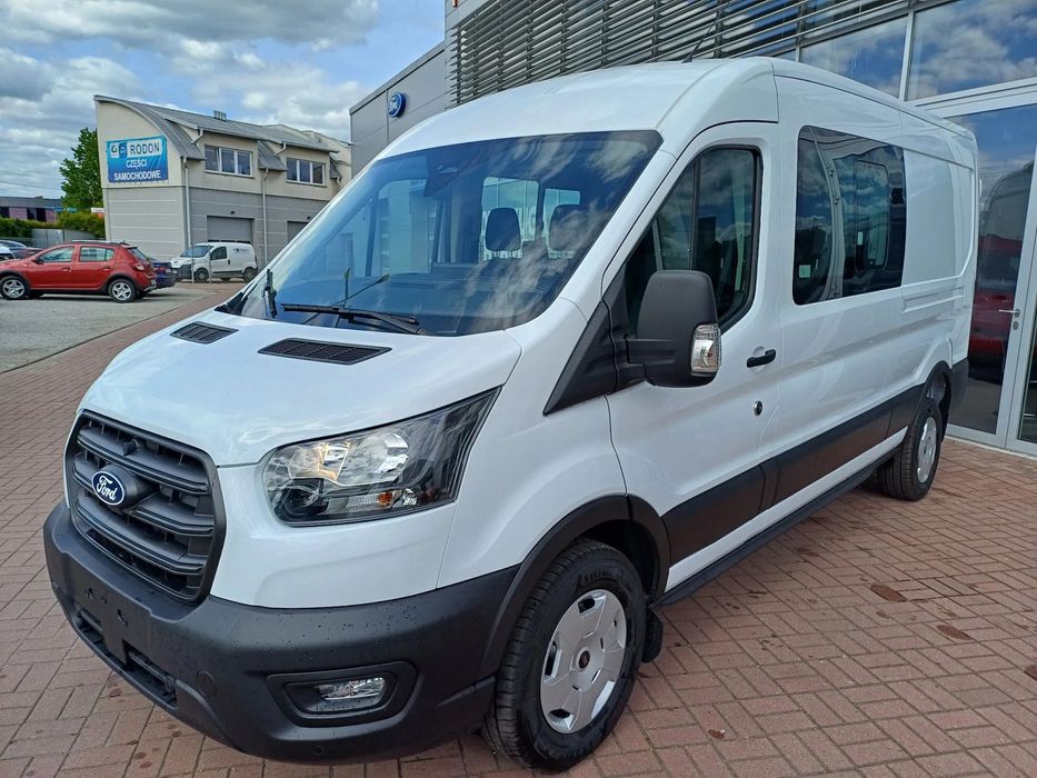 Ford TRANSIT 350 L3H2  DCiV Podwójna Kabina TREND , DIESEL 130 KM, 2025 ROK, FWD