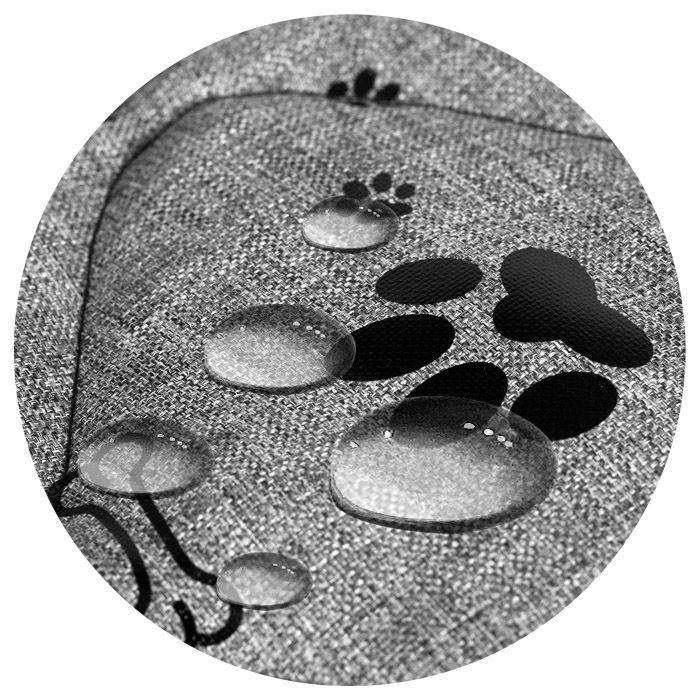 Legowisko Dla Psa Kojec Kingdog 100X75 Cm Wodoodporne Kości Czarne