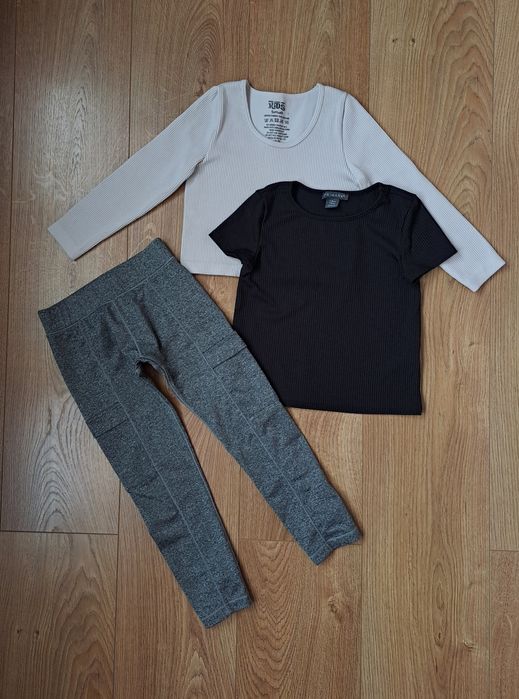 Спортивный костюм набор/лосины футболка спортивная кофта для девочки