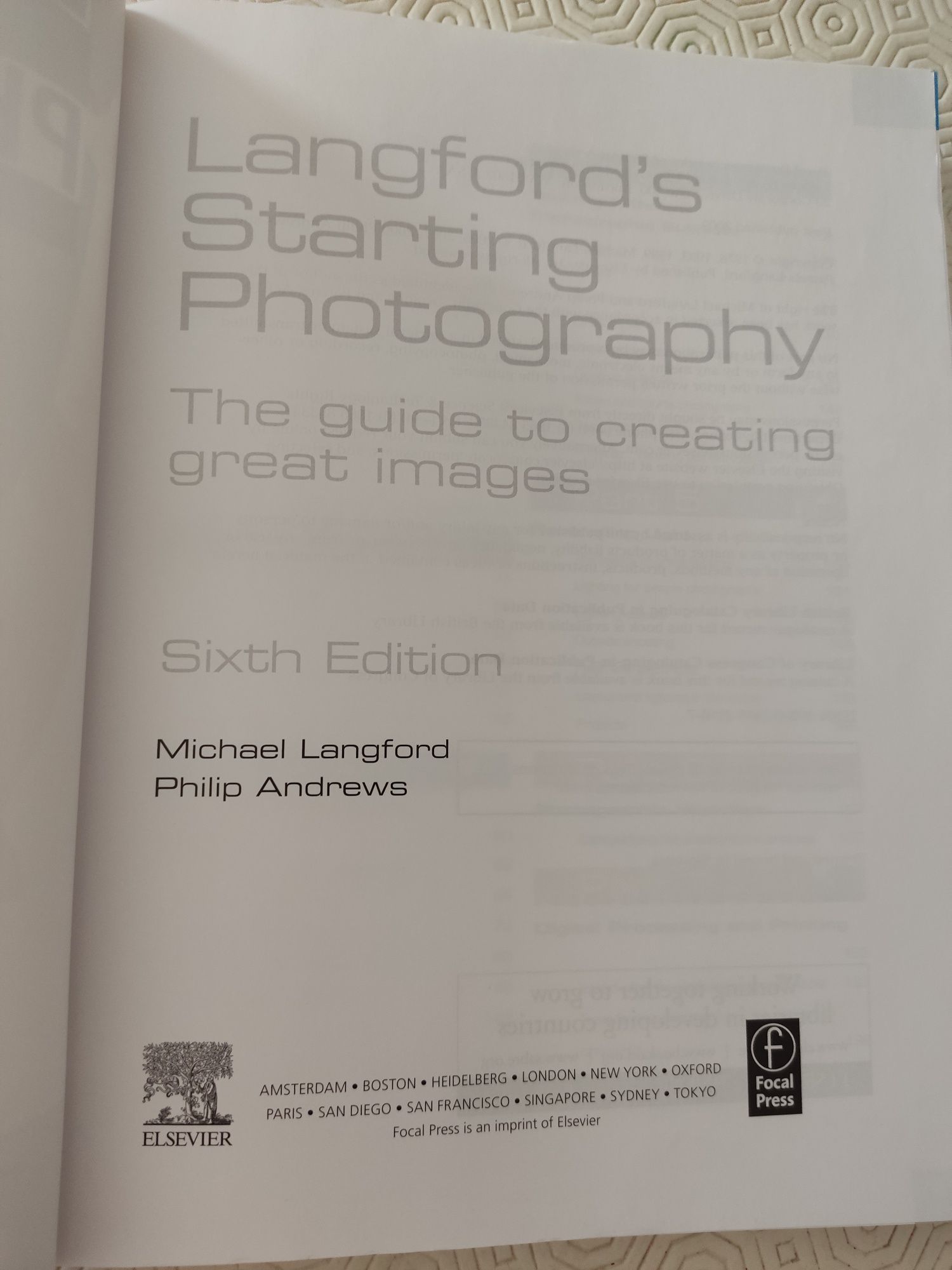 Livro fotografia Langford's starting photography guide