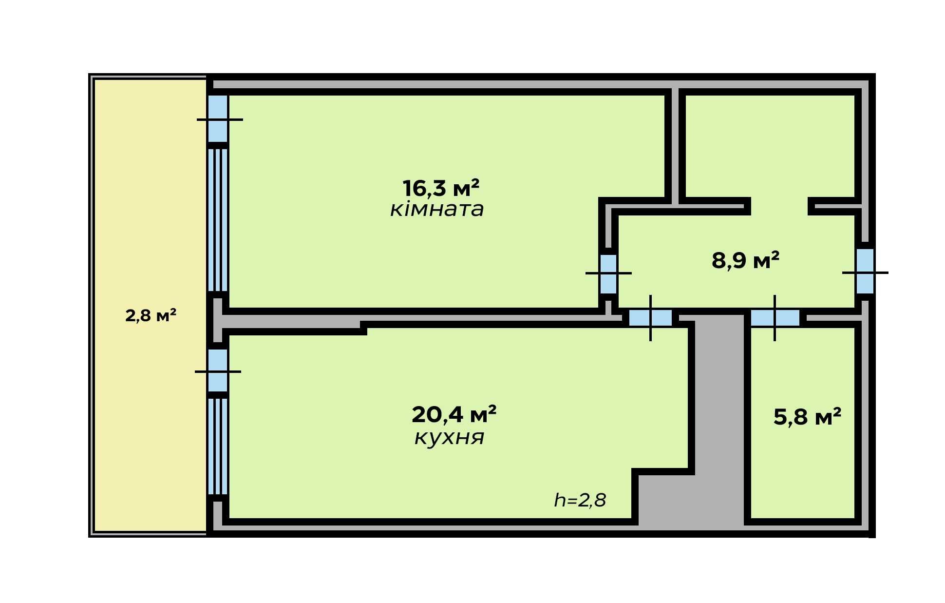 1 кім квартира новобуд ЖК 5 address за 1250$/м2, здача зимою 25року