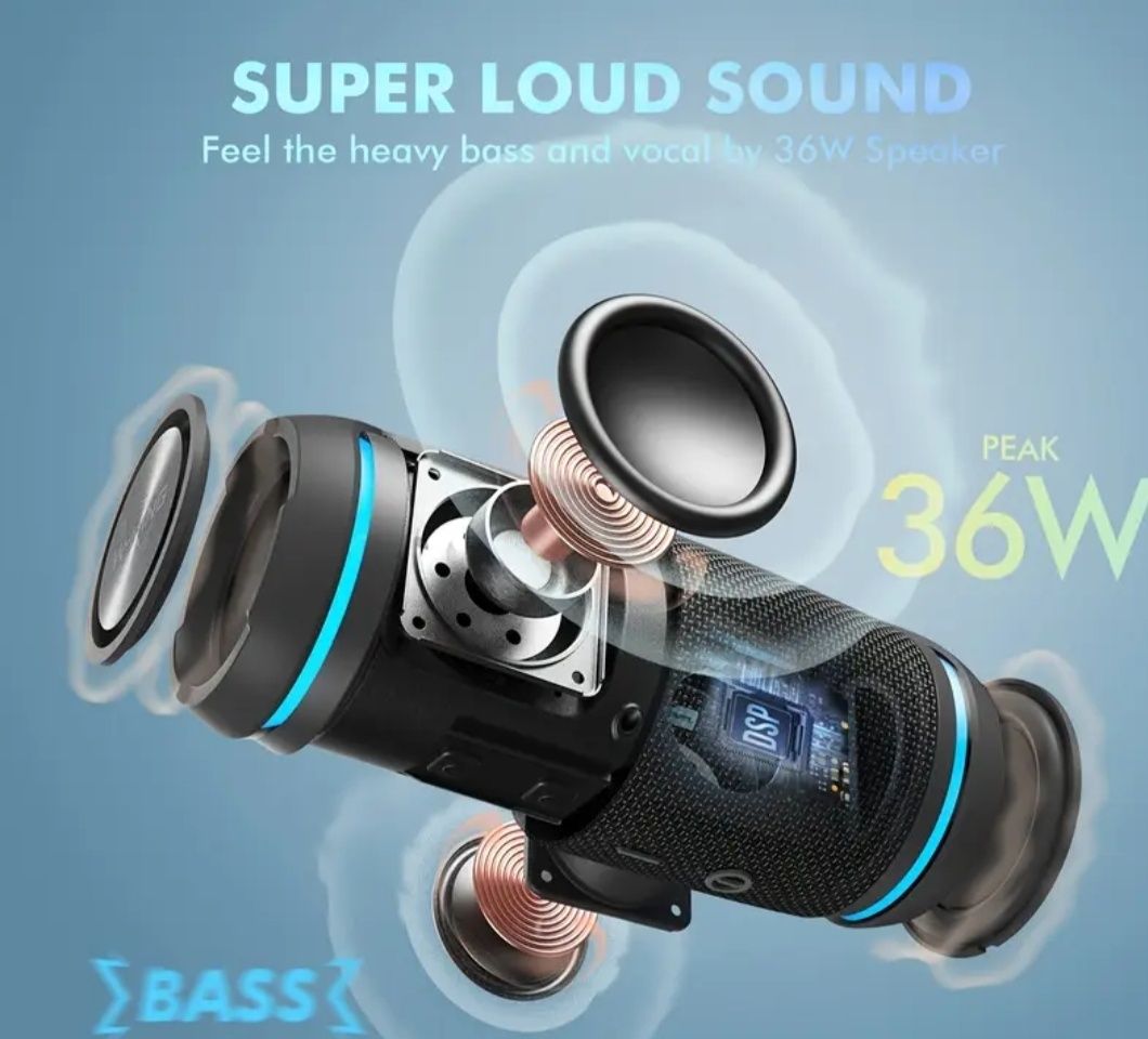 Sprzedam głośnik Bluetooth W-King 36W nowy