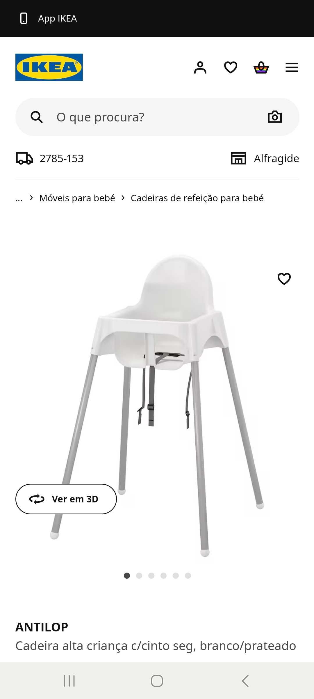 Cadeira de alimentação ikea